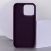 Шкіряний чохол Bonbon Leather Metal Style with Magnetic Fit для Apple iPhone 15 (6.1") Фіолетовий / Dark Purple