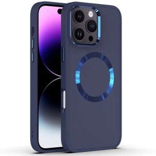 TPU чехол Bonbon Metal Style with Magnetic Fit для Apple iPhone 16 Pro Max (6.9") Синий / Cosmos Blue