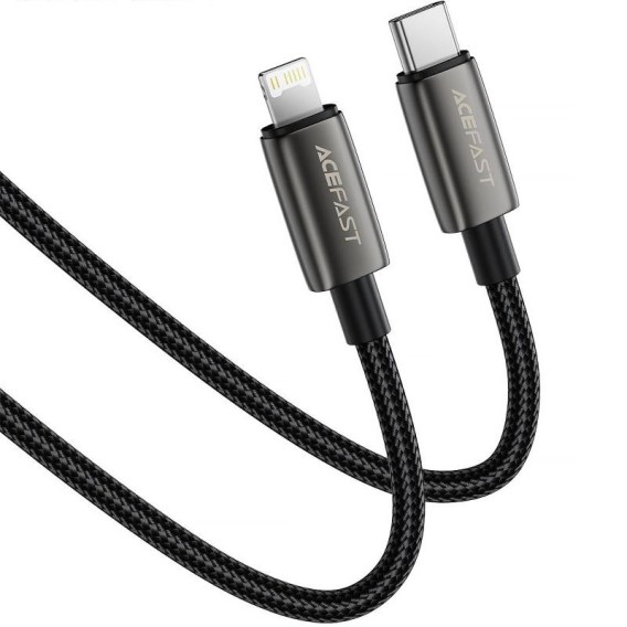 Дата кабель Acefast C23-01 Type-C to Lightning 30W (1.2m) Black Дата кабель Acefast C23-01 Type-C to Lightning 30W (1.2m) Black