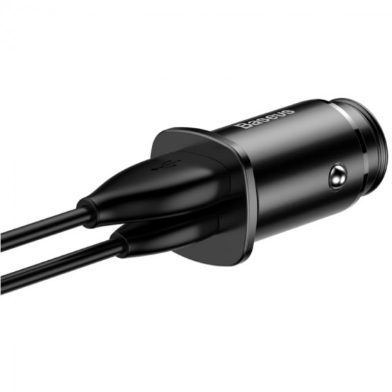 АЗП Baseus Square Metal PD 3.0 QC 4.0+ 30W USB + Type-C (CCALL-AS) Чорний АЗП Baseus Square Metal PD 3.0 QC 4.0+ 30W USB + Type-C (CCALL-AS) Чорний