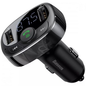 АЗУ FM модулятор Baseus S-09A 10W (2USB-A) (CCMT) Black