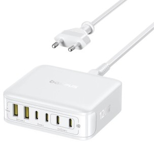МЗП Baseus EnerFill FH21 PD120W+QC3.0 6in1 (2USB-A/4C) (E0120T) Moon White