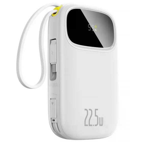 Портативний ЗП Power Bank Baseus EnerFill FC31 PD22.5W with cables 10000 mAh (PPQD3) Moon White Портативний ЗП Power Bank Baseus EnerFill FC31 PD22.5W with cables 10000 mAh (PPQD3) Moon White