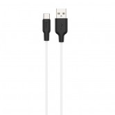 Дата кабель Hoco X21 Plus Silicone Type-C Cable (1m) Чорний / Білий
