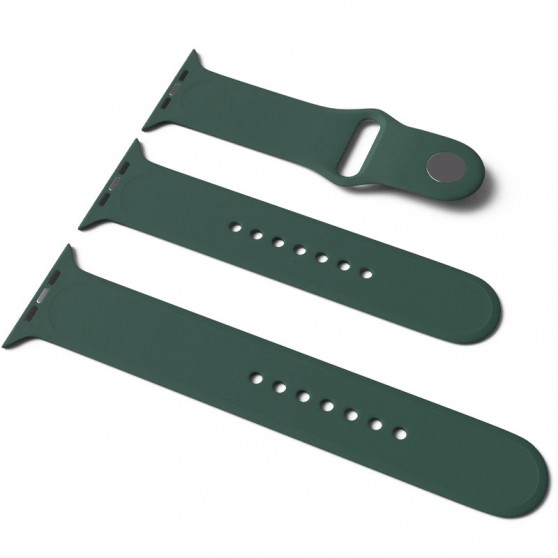 Силиконовый ремешок для Apple Watch Sport Band 38/40/41/42mm(ser.10) (S/M & M/L) 3pcs Зеленый / Pine green