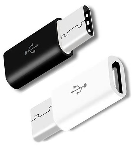 Перехідник Micro USB (мама) Type C (тато) довгий коннектор